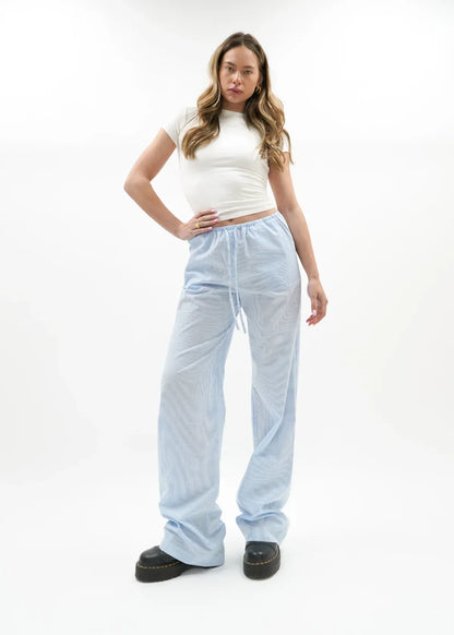 "Jennifer" Leinenhose Babyblue