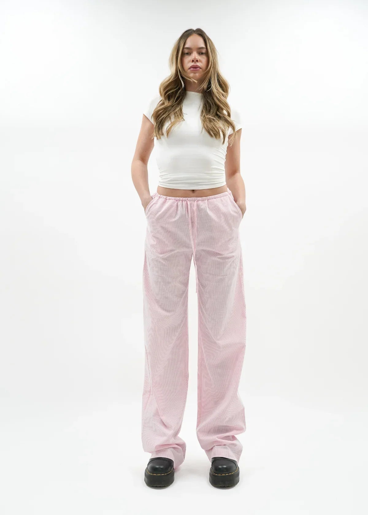 "Jennifer" Leinenhose Rosa